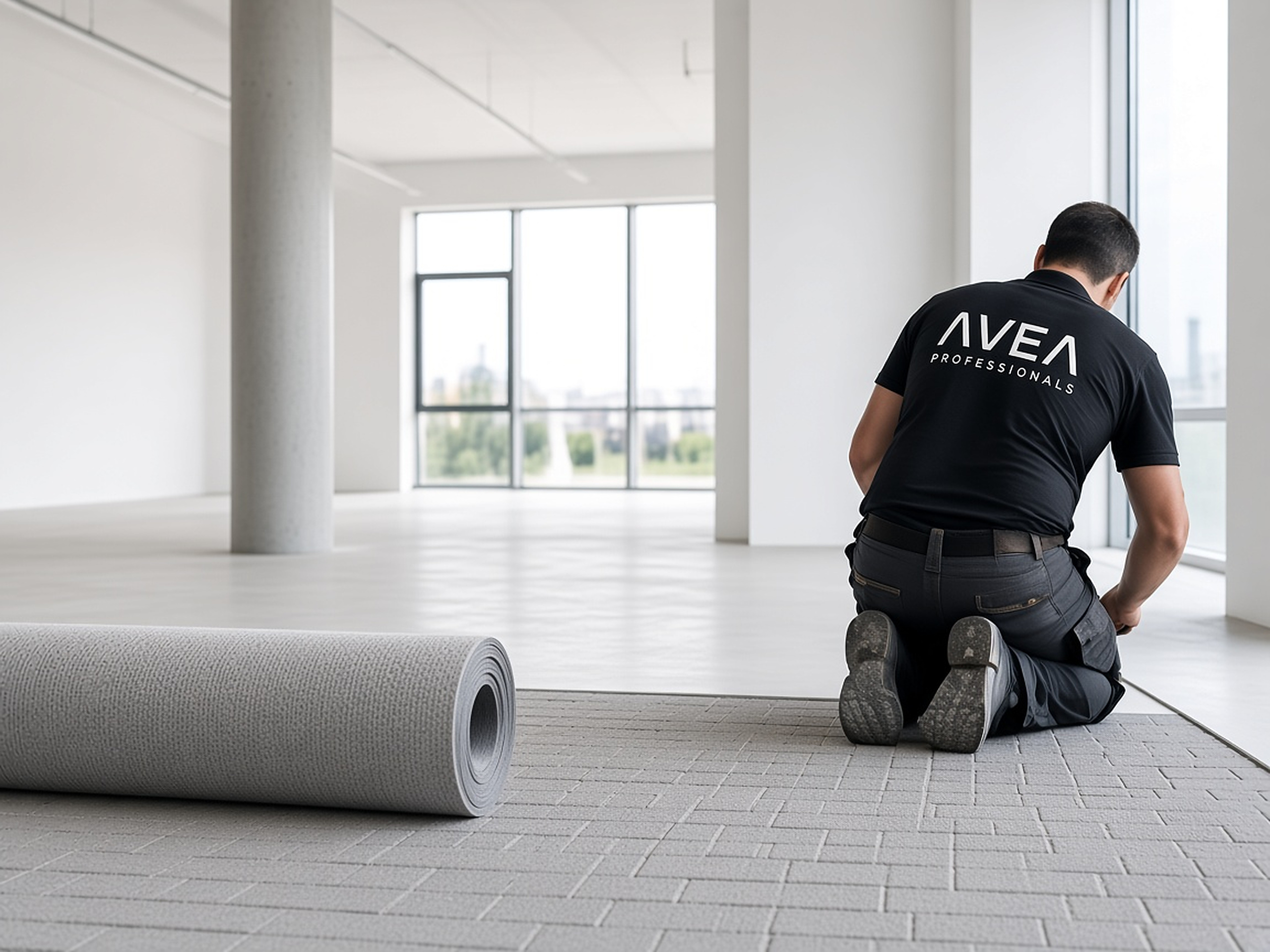 AVEA vakman tijdens uitvoering